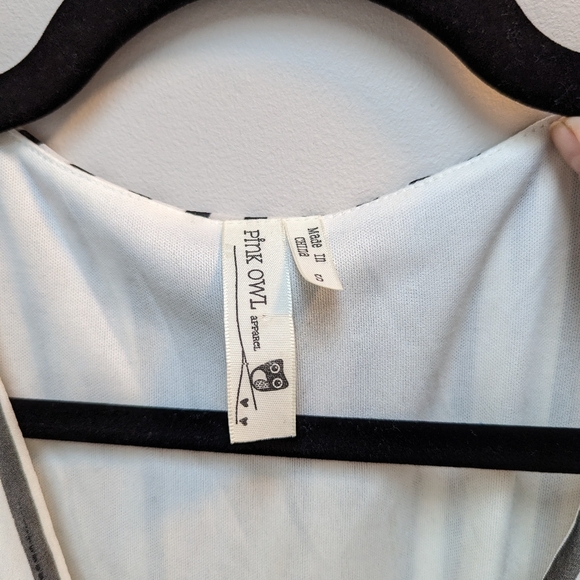 Anthropology Stripped Flowy Dress Pink Owl - Picture 3 of 3